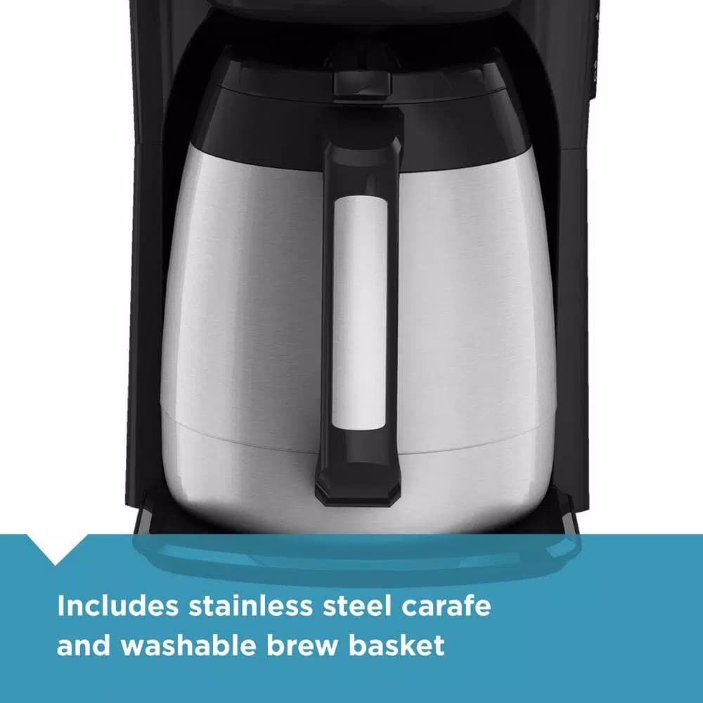 BLACK+DECKER 12-Cup Programmable Drip Coffee Maker with Stainless Steel Thermal Carafe