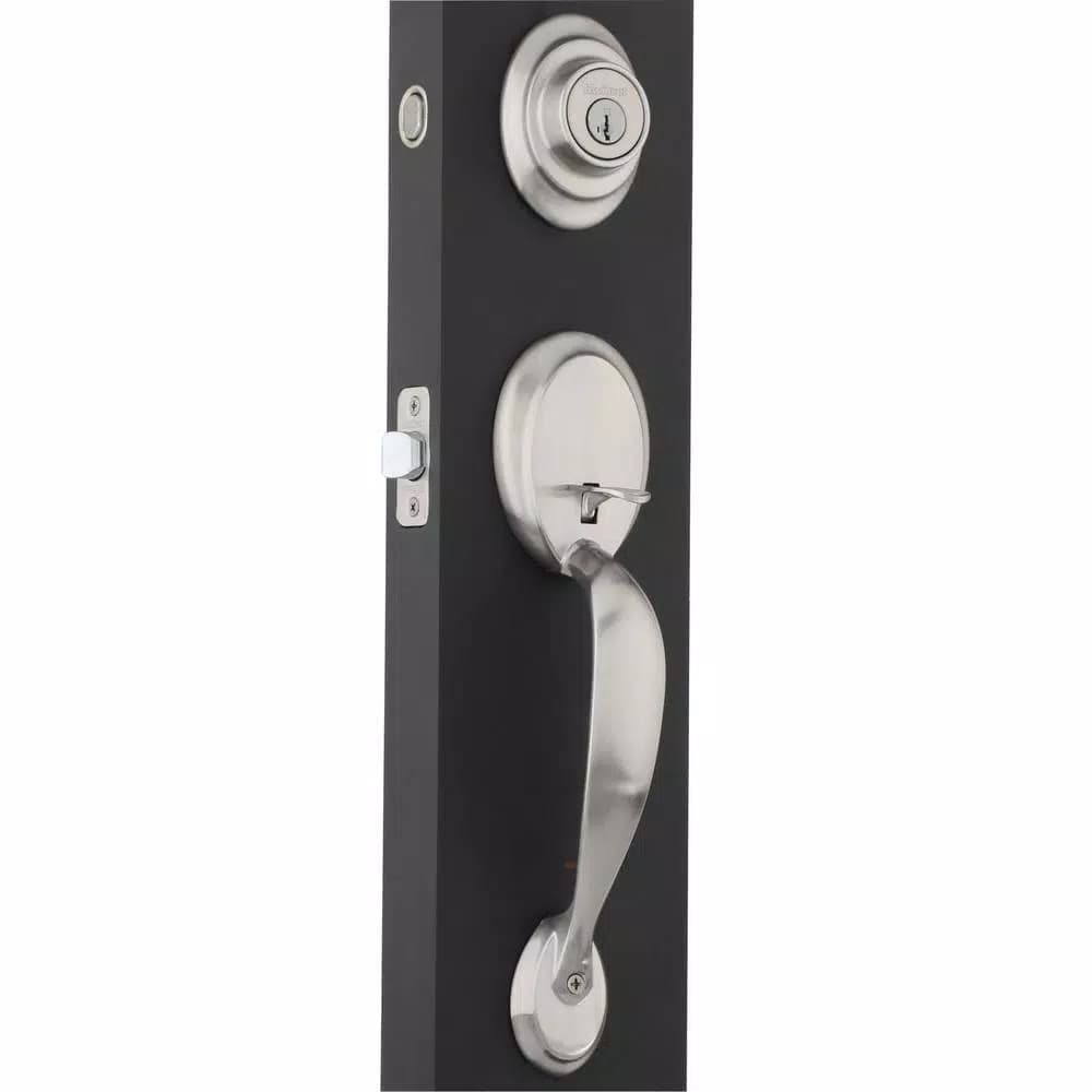 Kwikset Dakota Single Cylinder Entry Handleset, Satin Nickel, SmartKey Security
