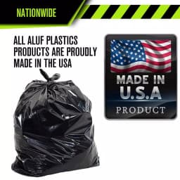 Unbranded 55-60 Gallon Black Low Density EZ Closure Trash Bags, 1.5 Mil, 100-Count thumbnail 6