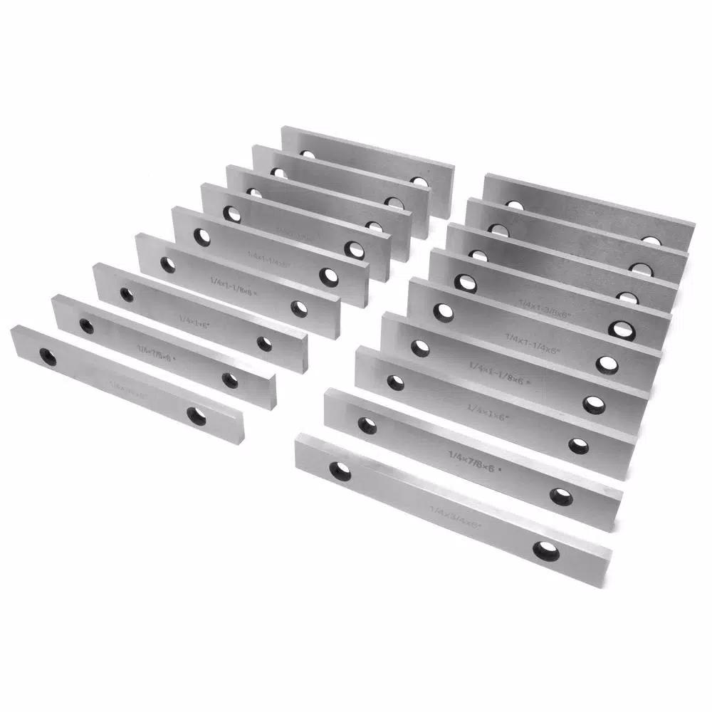 WEN 18-Piece Precision-Ground Parallel Gauge Set, 6 in. x 1/4 in., with Hard-Shell Case