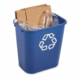 Rubbermaid Commercial Products Rubbermaid Commercial 7 Gal. Deskside Recycling Bin, Blue thumbnail 4