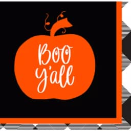 Sugar Plum Party SugarPlum Collection 32-Piece Pumpkin Assorted Disposable Cocktail Paper Napkins thumbnail 2