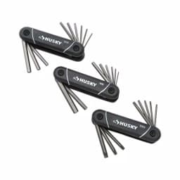 Husky 3-Piece Folding Hex and Torx Key Set, SAE, Metric, and Torx thumbnail 1