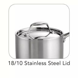 Tramontina 2 Qt Tri-Ply Clad Stainless Steel Sauce Pan with Lid thumbnail 4