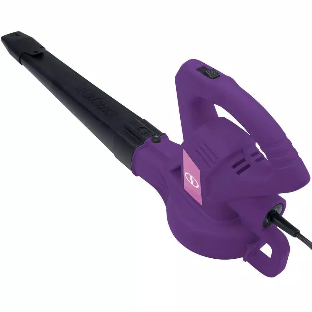 Sun Joe 10 Amp Electric Handheld Leaf Blower, 215 MPH, 240 CFM, 2-Speed, Purple