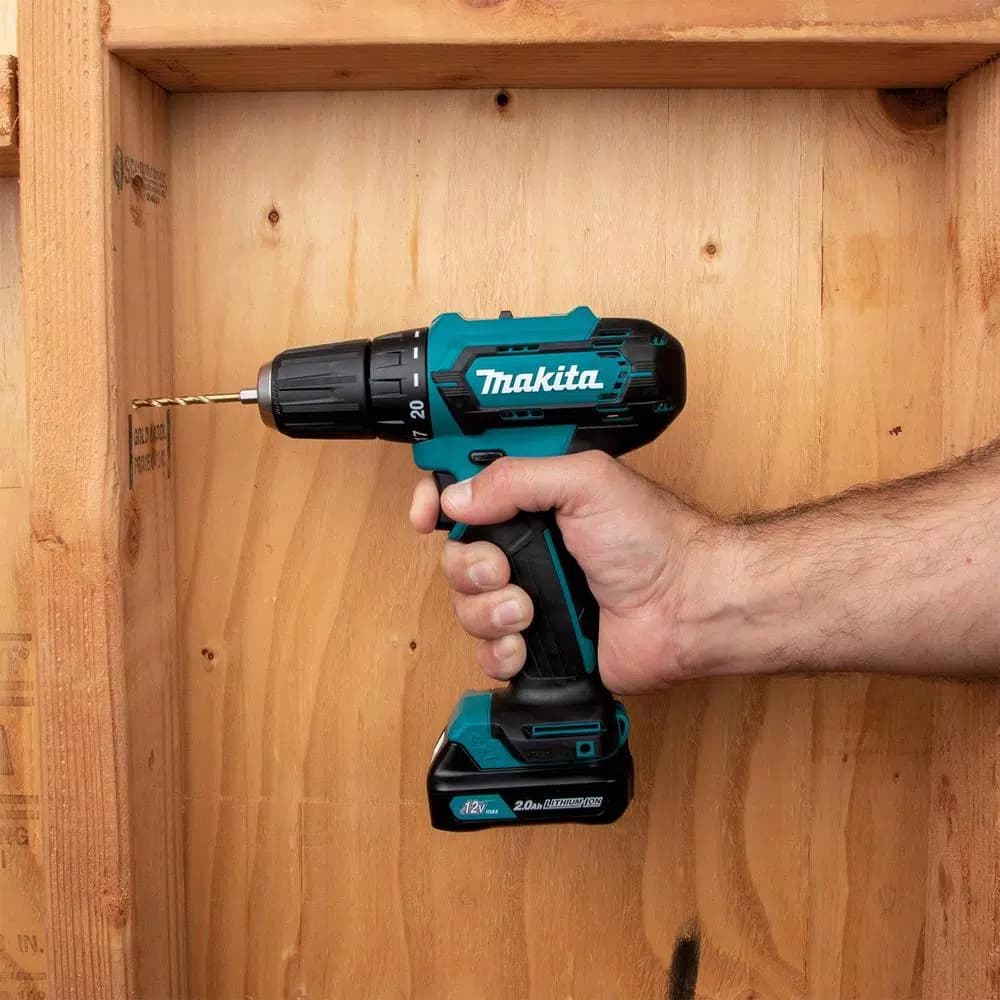 Makita 12V MAX CXT Lithium-Ion Cordless 3/8 in. Driver Drill Kit, 2.0 Ah