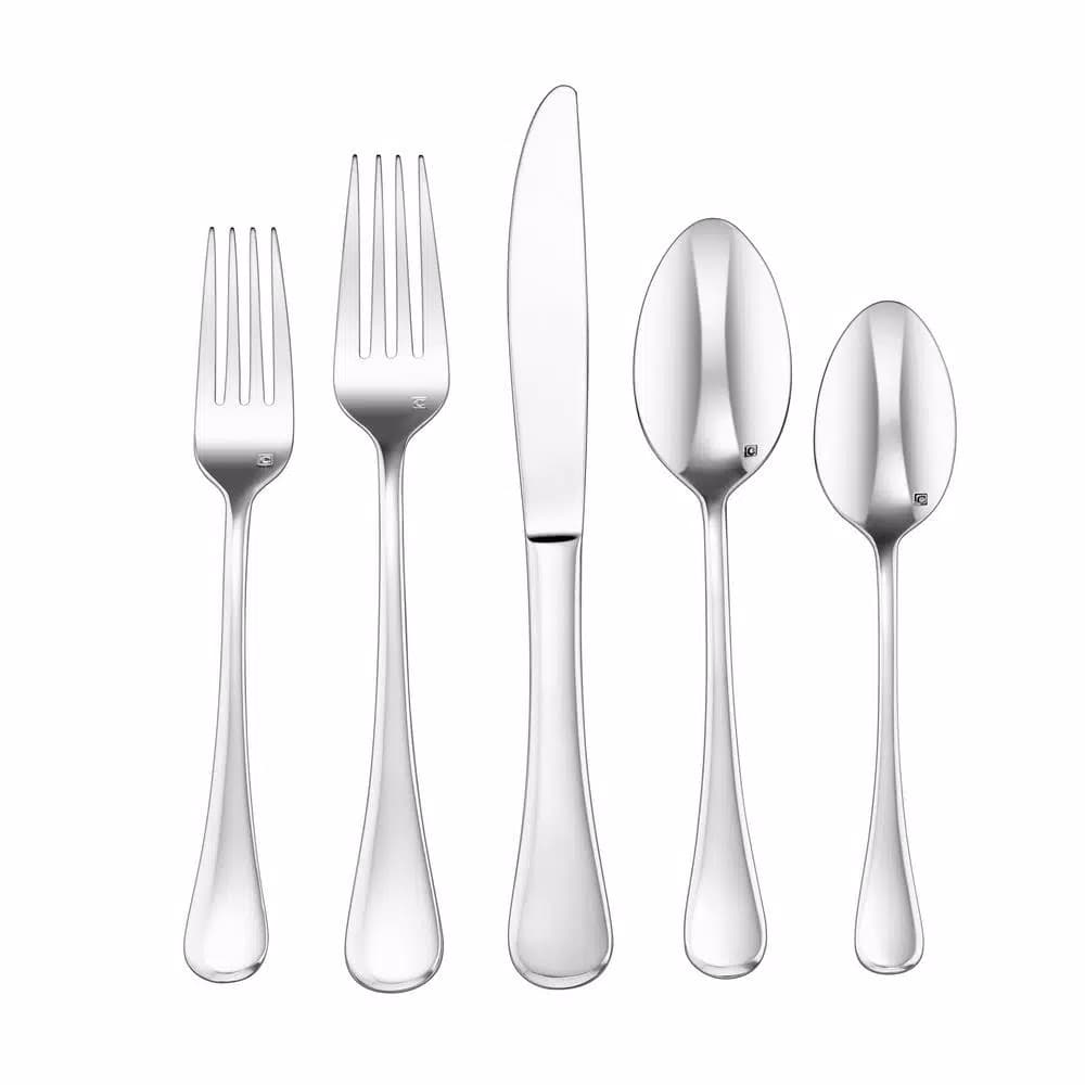 Cuisinart Elite 20-Piece Milan Flatware Set, Service for 20, Stainless Steel