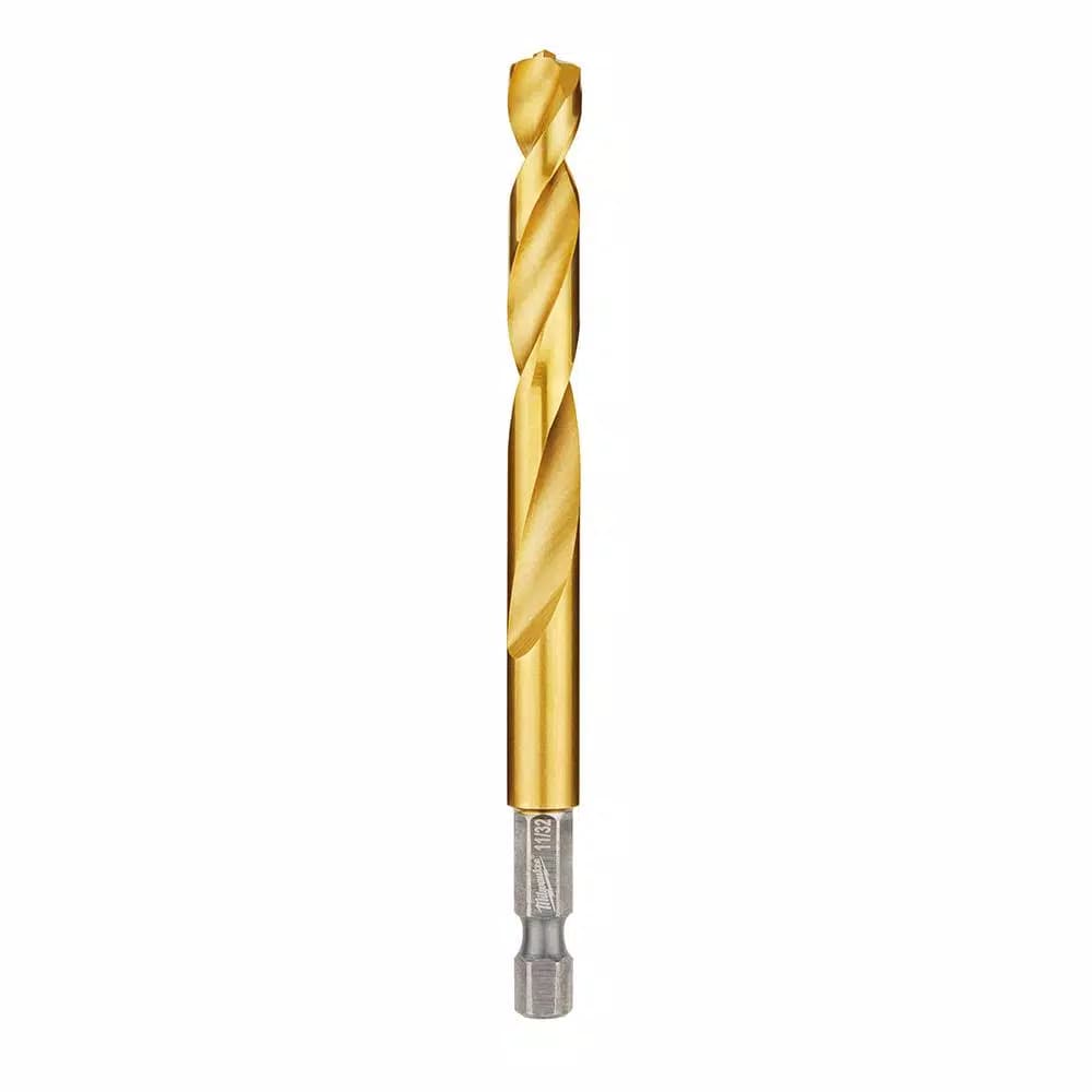 Milwaukee SHOCKWAVE RED HELIX 11/32 in. Titanium Twist Drill Bit with 1/4 in. Hex Shank