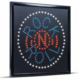 Crystal Art Gallery Rock n Roll Framed Marquee LED Sign - Retro Record Wall Decor thumbnail 2