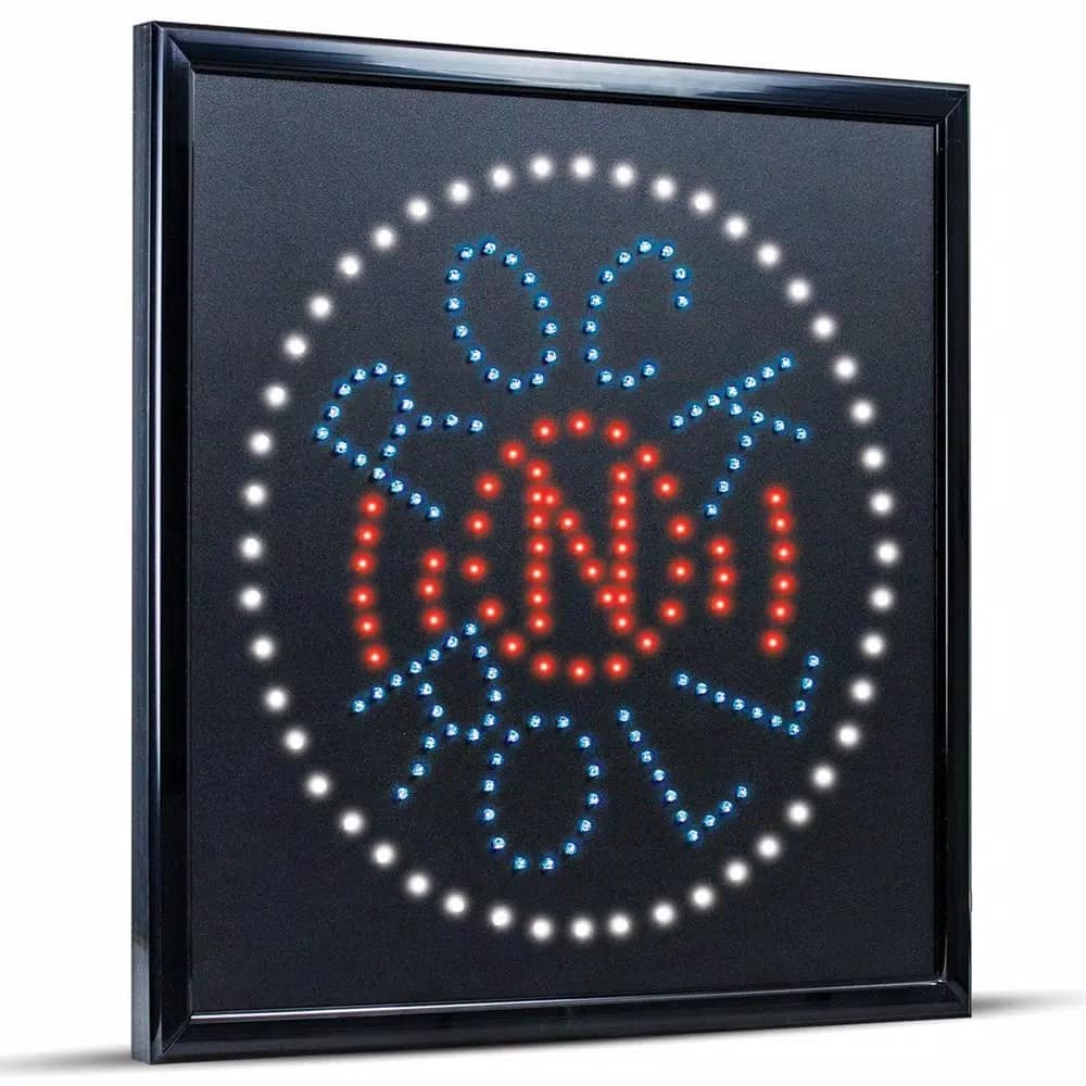 Crystal Art Gallery Rock n Roll Framed Marquee LED Sign - Retro Record Wall Decor