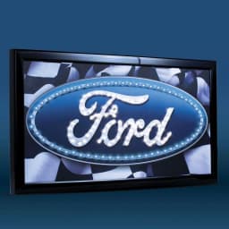 Crystal Art Gallery Ford Logo Framed Flashing LED Sign - Vintage Style Wall Art thumbnail 3