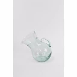 Unbranded 4.8 Qt. Hand-Blown Clear Glass Tilted Pitcher and Vase, 156 fl. oz. thumbnail 1