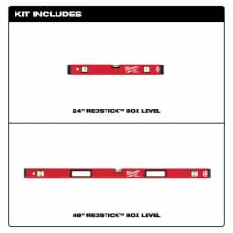 Milwaukee REDSTICK Box Level Set, 24 in. and 48 in. thumbnail 2