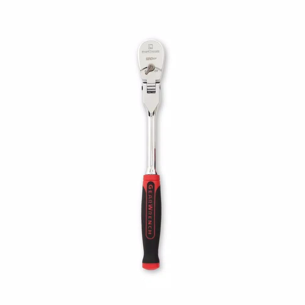 GearWrench 1/4 in. Drive 120XP Dual Material Flex Head Teardrop Ratchet