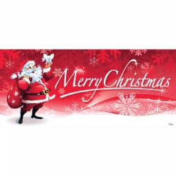 My Door Decor Santa's Merry Christmas Garage Door Decor Mural - 7 ft. x 16 ft. Vinyl Holiday Decoration thumbnail 1