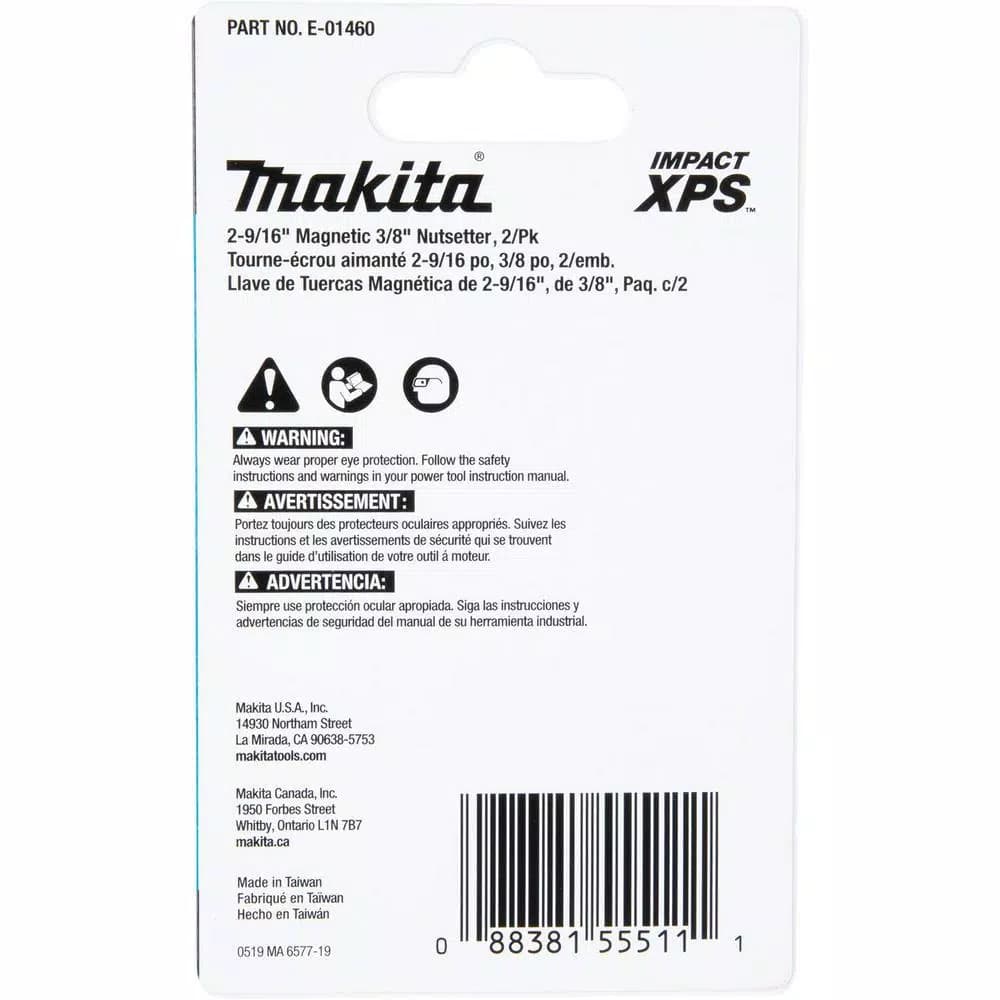 Makita IMPACT XPS 3/8 in. Magnetic Nutsetter, 3/8 in. Hex Shank (2-Pack)