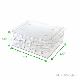 Mind Reader Clear Stackable 1-Dozen Egg Container Storage Drawer, Reusable BPA-Free Plastic thumbnail 6