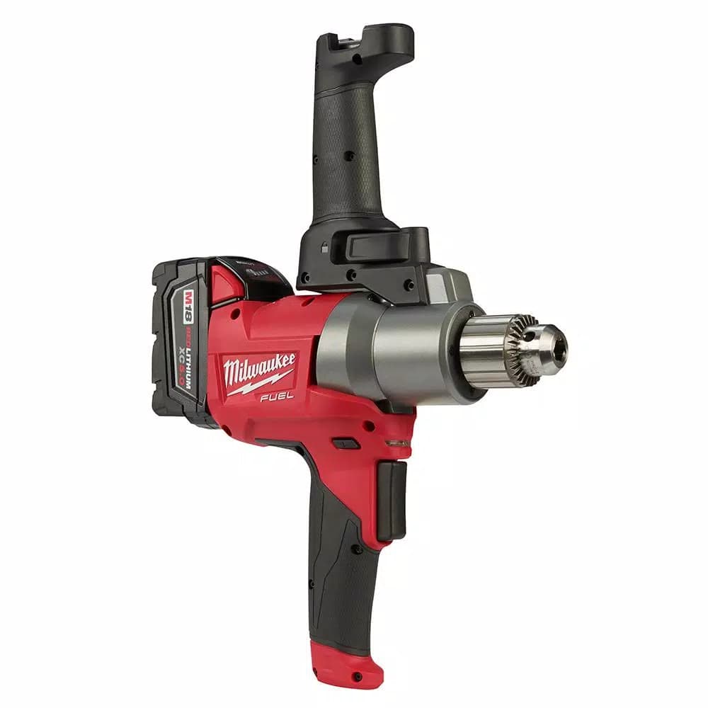 Milwaukee M18 FUEL 1/2 in. Cordless Mud Mixer Kit with (2) 5.0 Ah Batteries, Charger & Tool Bag