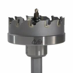 Klein Tools 2-1/2 in. Carbide Hole Cutter with Arbor, Multi-Purpose Hole Saw for Stainless Steel and Metal thumbnail 5