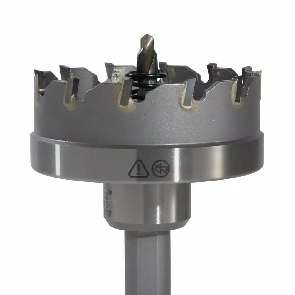 Klein Tools 2-1/2 in. Carbide Hole Cutter with Arbor, Multi-Purpose Hole Saw for Stainless Steel and Metal