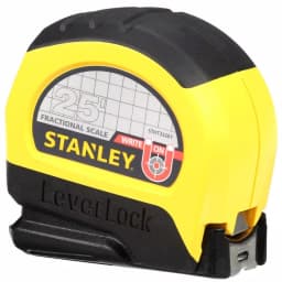 Stanley LeverLock 25 ft. x 1 in. Tape Measure with Magnetic Tip and Fractional Scale thumbnail 1