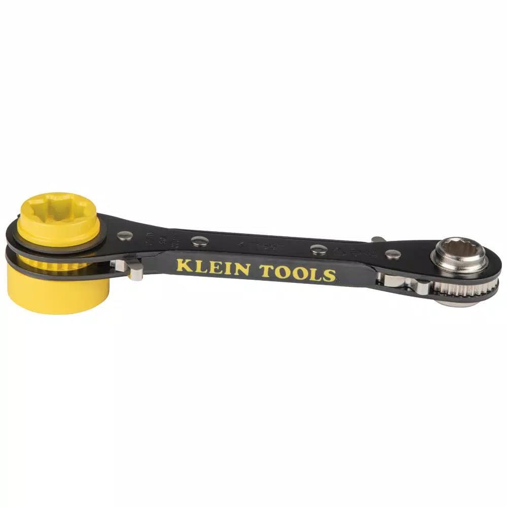 Klein Tools 6-in-1 Ratcheting Lineman's Wrench, SAE Combination Wrench