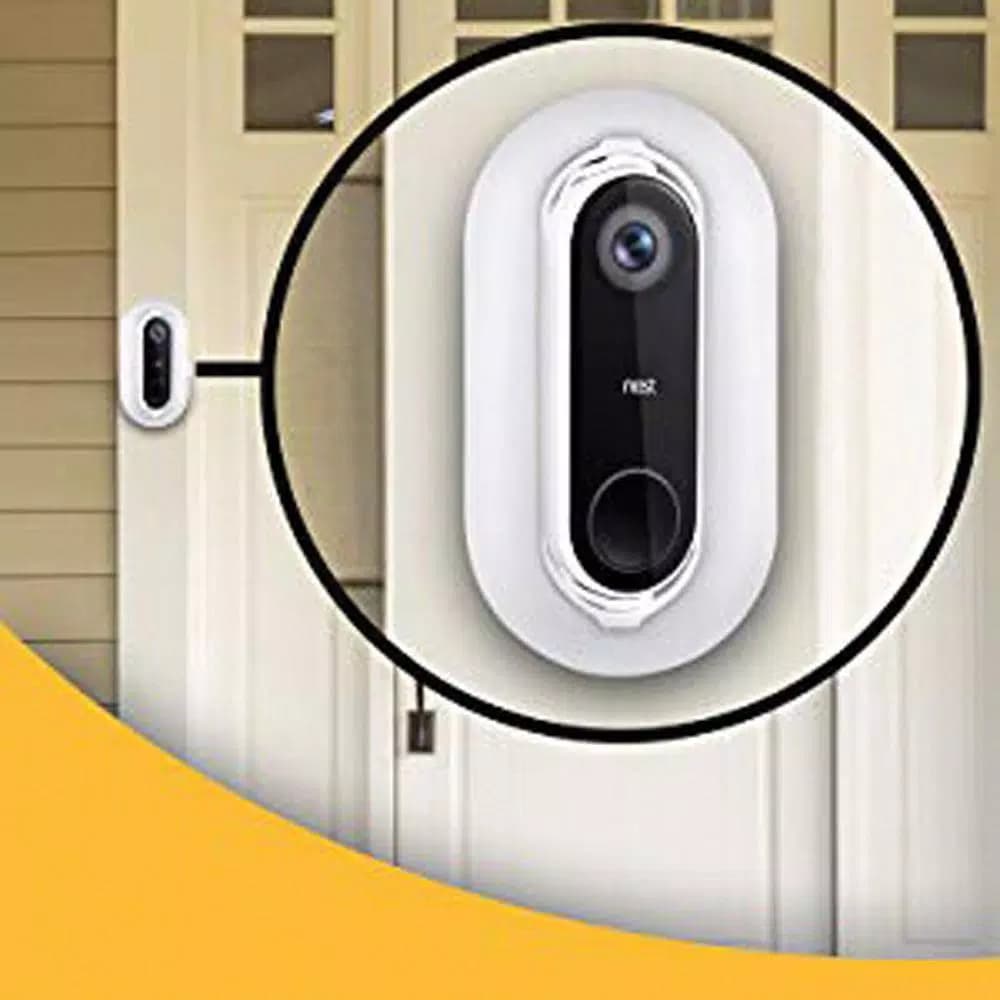 Wasserstein Weather and UV-Resistant Wall Plate and Adjustable Angle Mount Bundle for Nest Hello Video Doorbell
