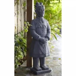 Nearly Natural 40 in. Classic Gray Stone Warrior Statue - Indoor/Outdoor Decorative Sculpture thumbnail 3