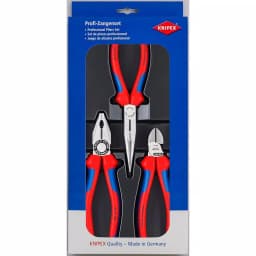 KNIPEX 3-Piece Combination Long Nose and Diagonal Cutter Plier Set thumbnail 1