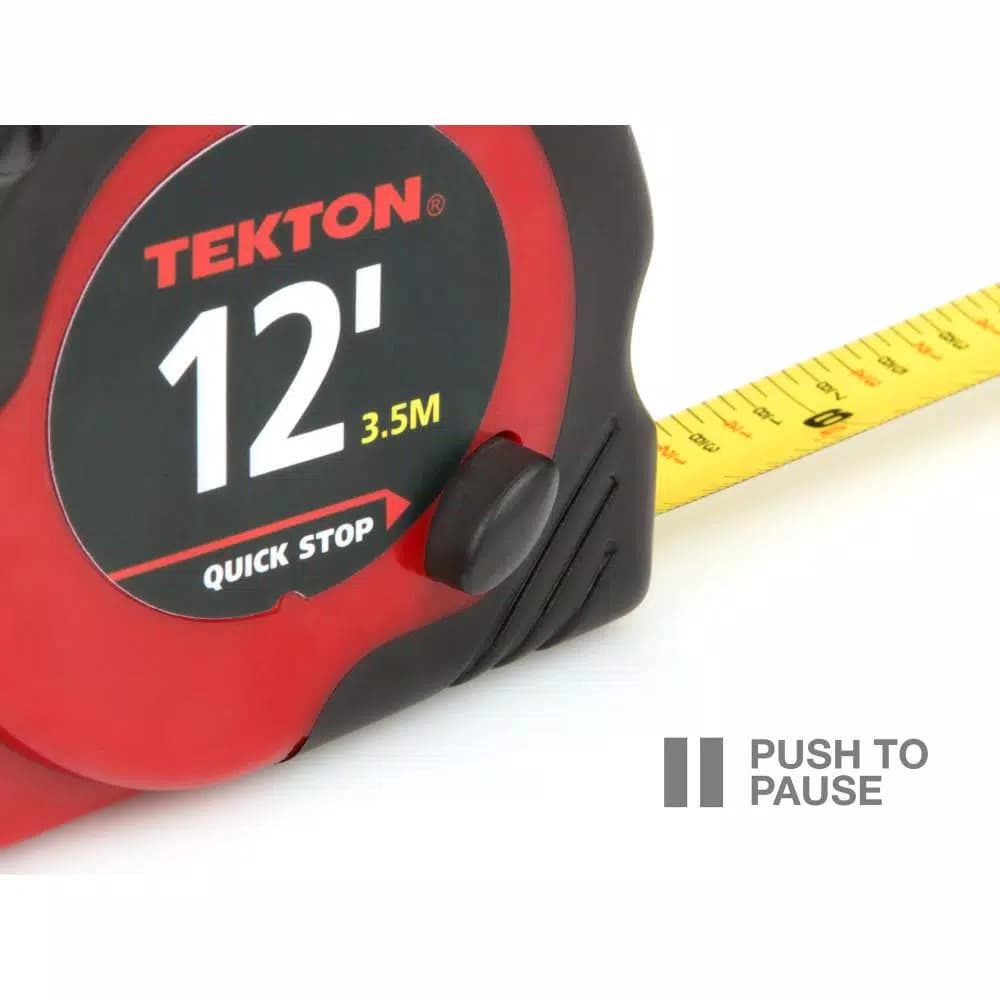 TEKTON 12 ft. x 1/2 in. Tape Measure with Impact-Resistant ABS Housing