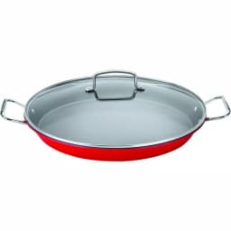 Cuisinart 15 in. Stainless Steel Nonstick Grill Pan with Glass Lid, Red thumbnail 1