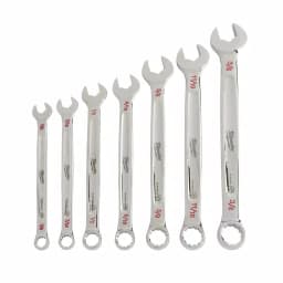 Milwaukee 7-Piece SAE Combination Wrench Set with Max Bite Open-End Grip thumbnail 1