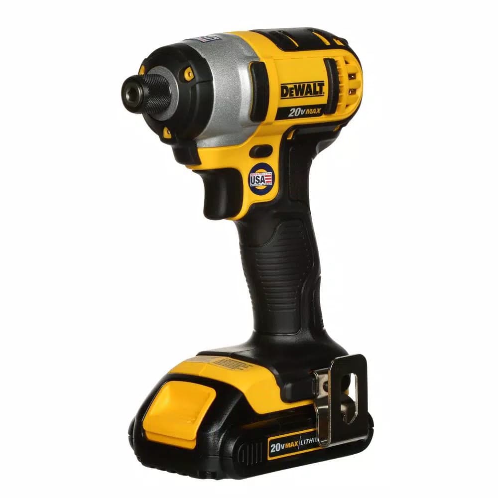 DEWALT 20V MAX Cordless 1/4 in. Impact Driver Kit with (2) 1.3Ah Batteries, Charger, Bag & 28-Piece Bit Set