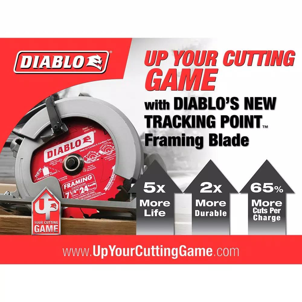 Diablo 7-1/4 in. 24-Teeth Tracking Point Framing Circular Saw Blade