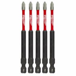 Milwaukee SHOCKWAVE Phillips #1 3.5 in. Impact Duty Steel Screwdriver Bits, 5-Pack thumbnail 1
