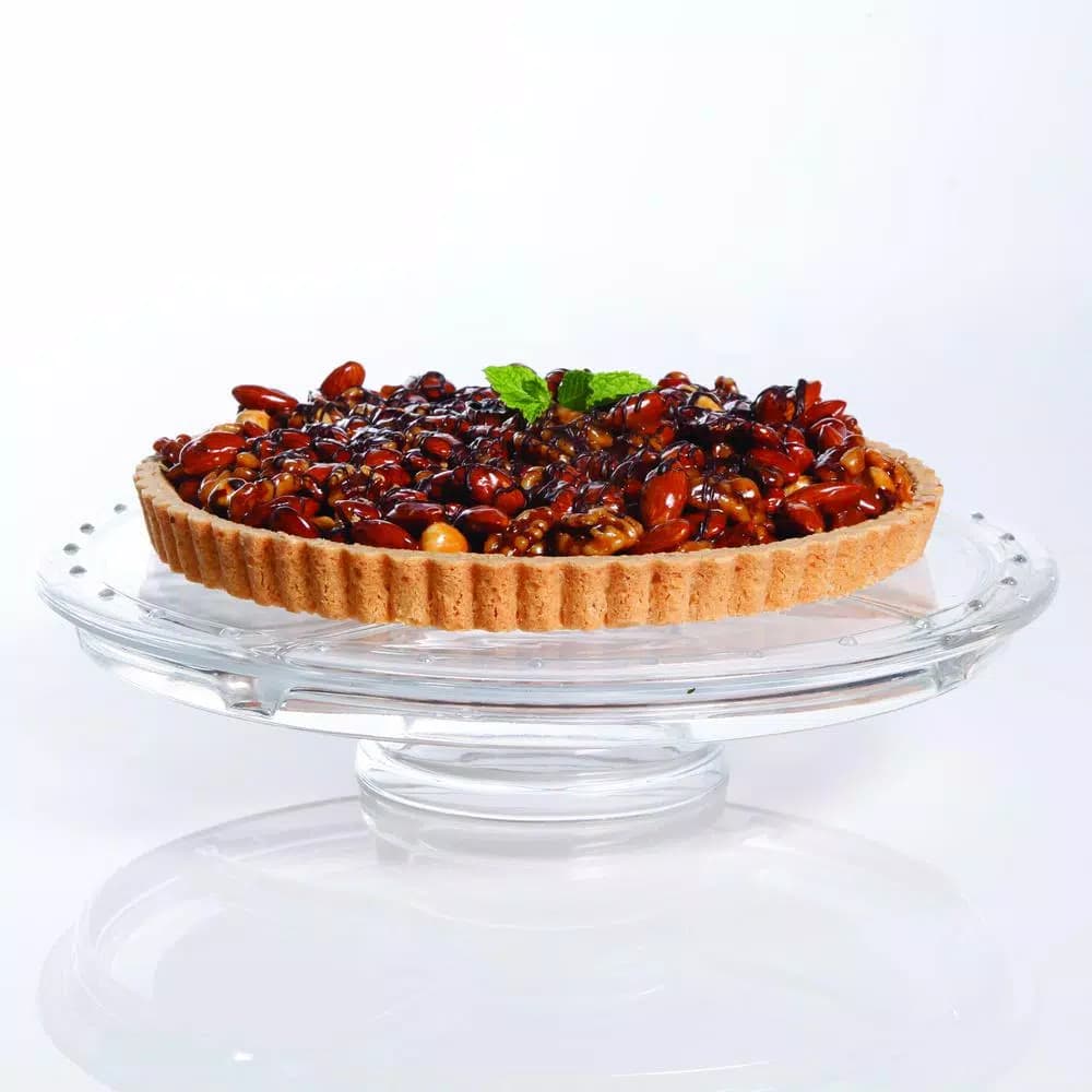 Gibson Home Great Foundations 2-Piece Glass Cake Stand with Dome