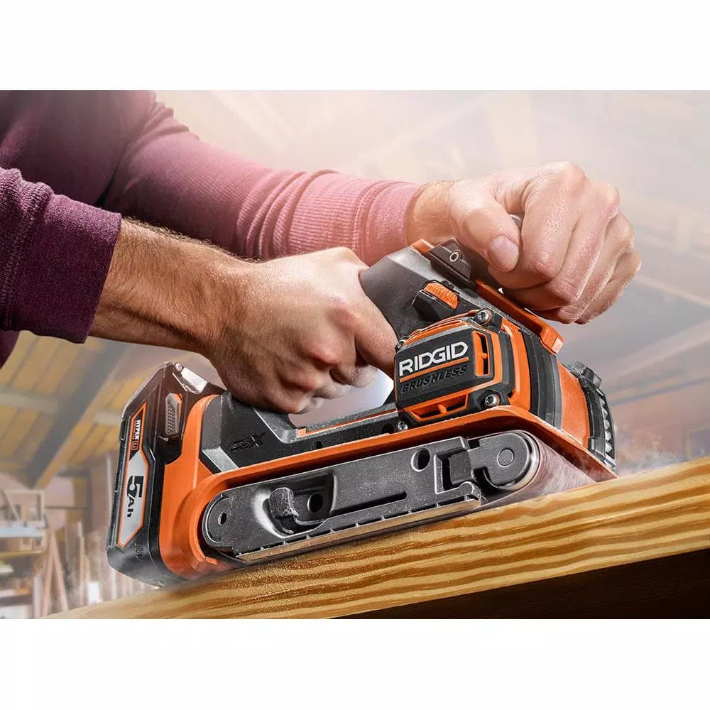 RIDGID 18V GEN5X Cordless Brushless 3 in. x 18 in. Belt Sander (Tool Only)