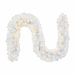 Home Accents Holiday 9 ft. Uptown Pre-Lit LED Artificial Christmas Garland with 180 Tips and 100 Warm White Micro Dot Lights thumbnail 1