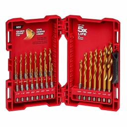 Milwaukee 33-Piece Black Oxide Step and Titanium SHOCKWAVE Drill Bit Set thumbnail 4