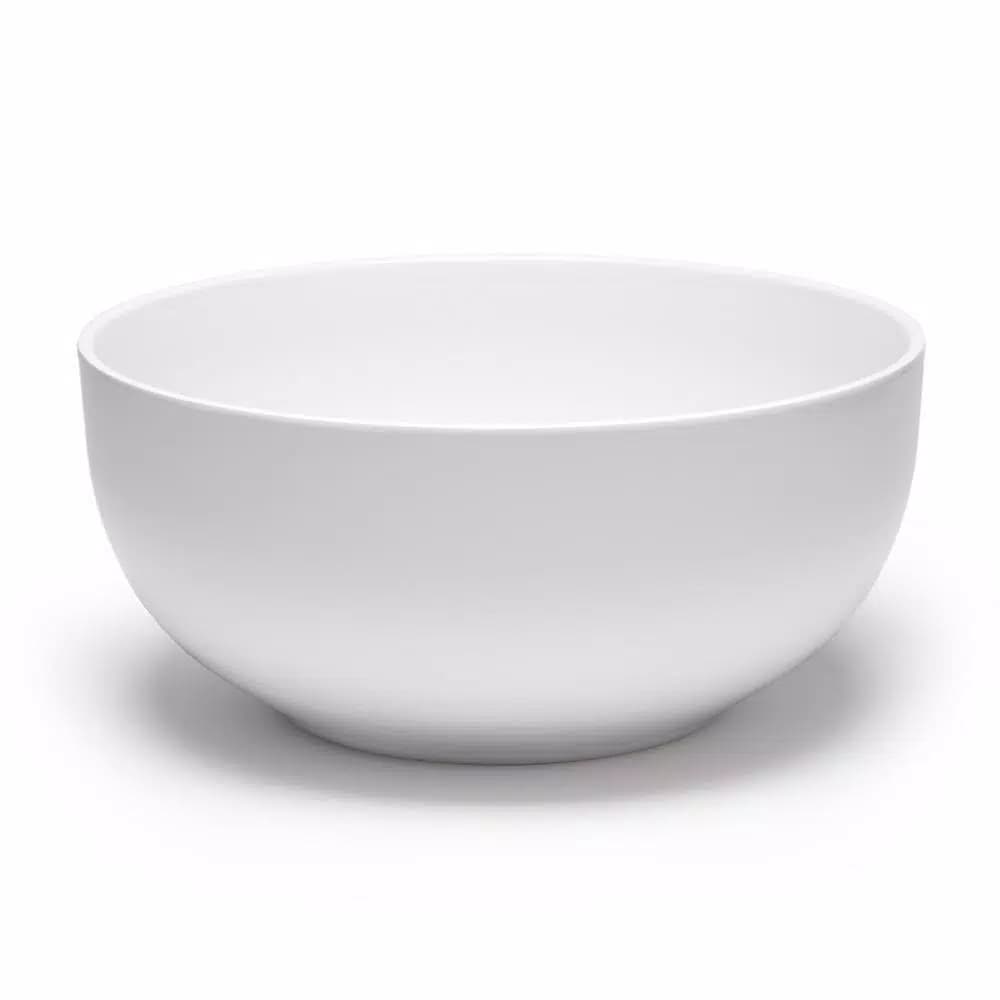 Q Squared Diamond Round 10 in. White Melamine Serving Bowl