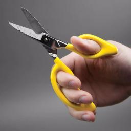 Klein Tools All-Purpose Electrician's Scissors with Forged High Carbon Steel Blades and Wire Stripping Notches thumbnail 4