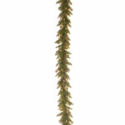 National Tree Company 9 ft. Pre-Lit Dunhill Fir Artificial Garland with 100 Clear Incandescent Lights thumbnail 3