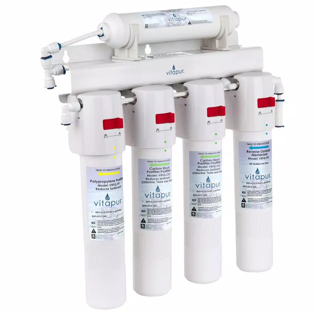 Vitapur 5-Stage Quick Connect Reverse Osmosis Drinking Water Filtration System, 20.3 GPD