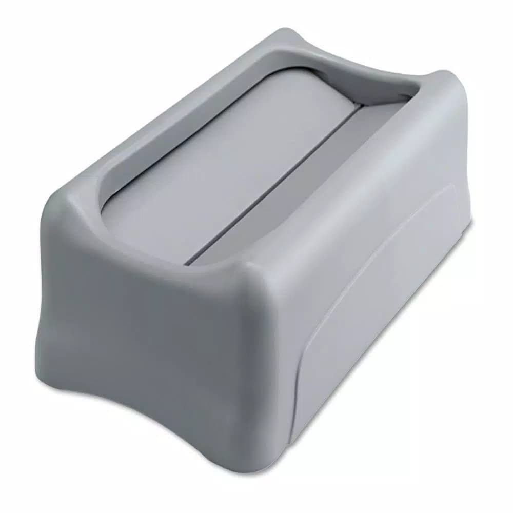 Rubbermaid Commercial Products Rubbermaid Commercial Slim Jim Gray Swing Top Lid for Trash Can