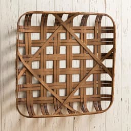 Glitzhome 24 in. Woven Tobacco Wicker Basket Wall Decor - Brown Bamboo thumbnail 9
