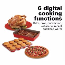 Hamilton Beach 1500W Digital Countertop Oven with Convection and Rotisserie, Stainless Steel thumbnail 5