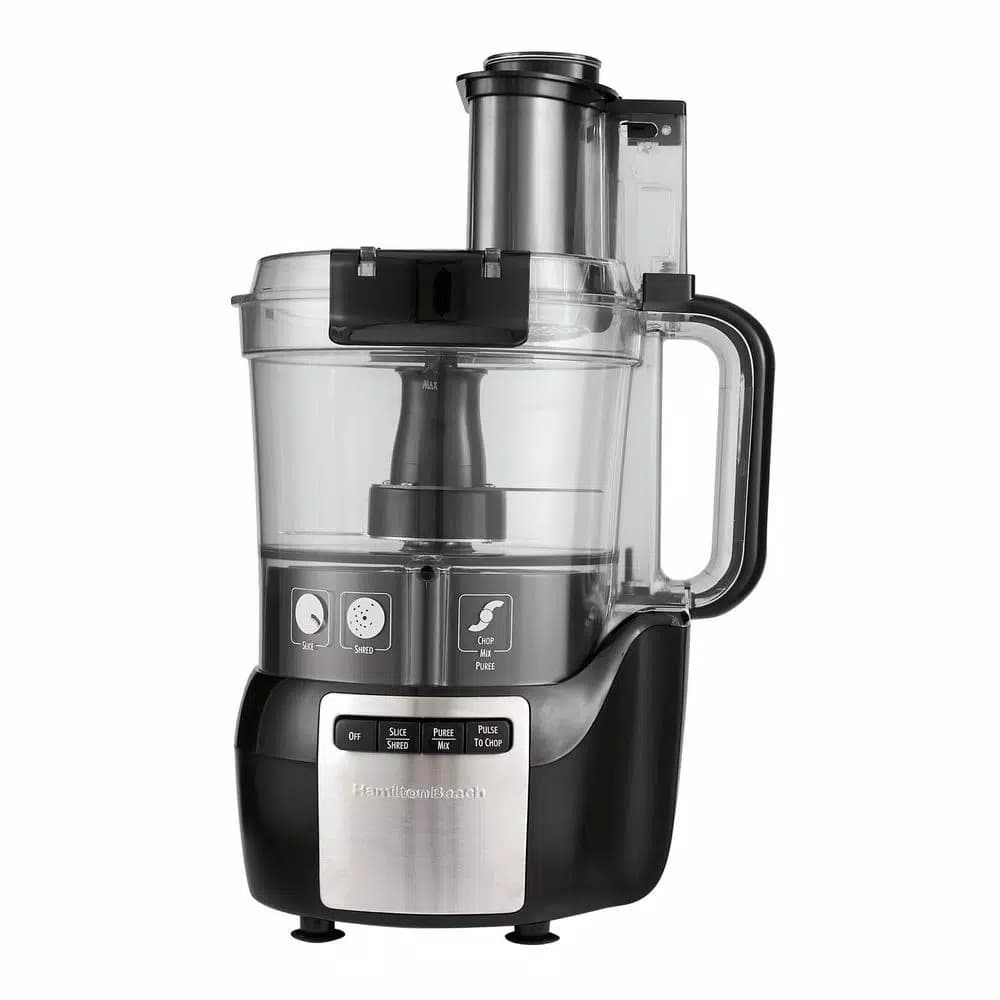 Hamilton Beach Stack and Snap 10-Cup 3-Speed Food Processor, 450W, Black