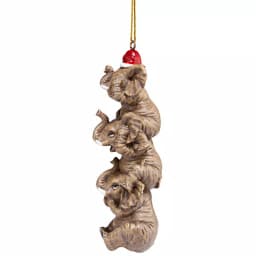 Design Toscano 5 in. See, Speak, Hear No Evil Elephant Holiday Ornament thumbnail 4