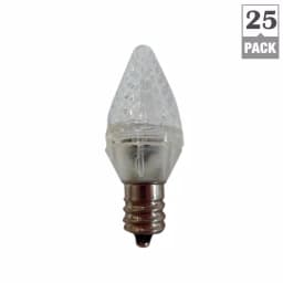 Unbranded C7 Warm White LED Light Bulbs, Super Bright Faceted, Indoor/Outdoor, 25 Pack thumbnail 2
