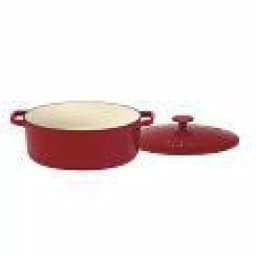 Cuisinart Chef's Classic 5.5 qt. Oval Enameled Cast Iron Dutch Oven with Lid, Cardinal Red thumbnail 2